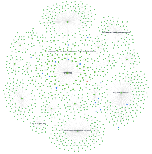 Visualisation de clusters de contenus (site 1500 pages)